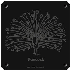 'Peacock' rubbing plaque
