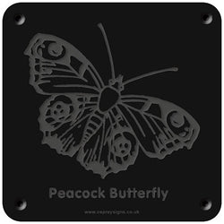 'Peacock butterfly' rubbing plaque