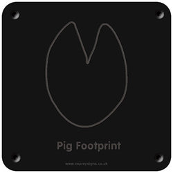 'Pig footprint' rubbing plaque