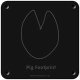 'Pig footprint' rubbing plaque