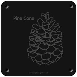 'Pine cone' rubbing plaque