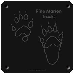 'Pine marten tracks' rubbing plaque