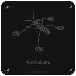 'Pondskater' rubbing plaque