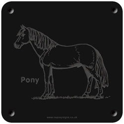 'Pony' rubbing plaque
