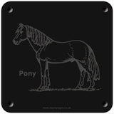 'Pony' rubbing plaque