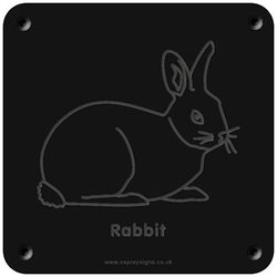 'Rabbit' rubbing plaque