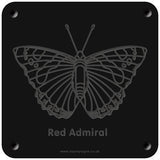 'Red admiral' rubbing plaque
