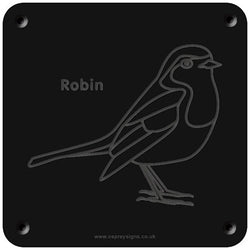 'Robin' rubbing plaque