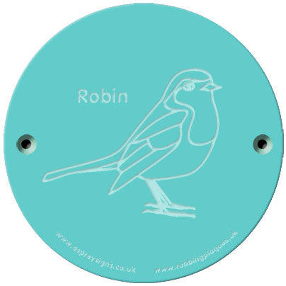 Robin. Shop Sign Rainbow Rubbing 'Robin' – Osprey Signs