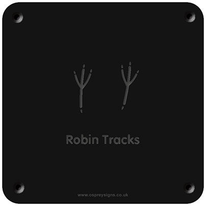 'Robin tracks' rubbing plaque