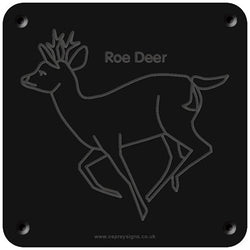 'Roe deer' rubbing plaque