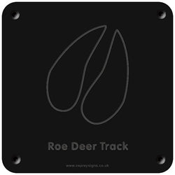 'Roe deer track' rubbing plaque