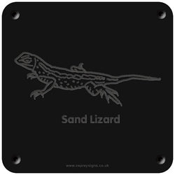 'Sand lizard' rubbing plaque