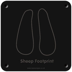 'Sheep footprint' rubbing plaque