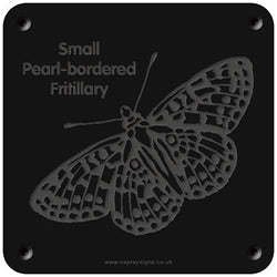 'Small pearl-bordered fritillary' rubbing plaque