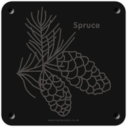 'Spruce' rubbing plaque