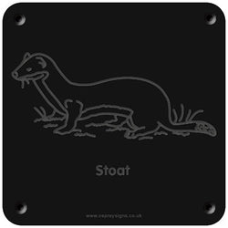 'Stoat' rubbing plaque