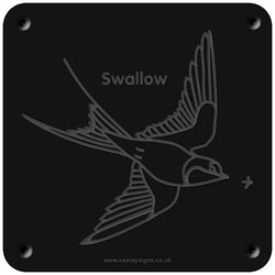 'Swallow' rubbing plaque