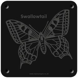 'Swallowtail' rubbing plaque