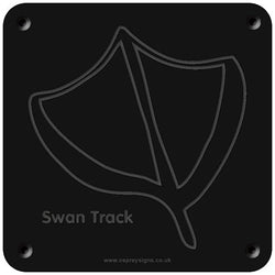 'Swan track' rubbing plaque