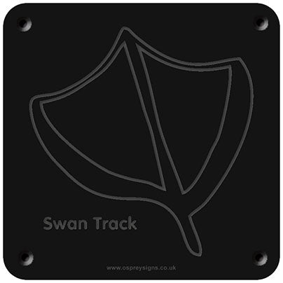 'Swan track' rubbing plaque