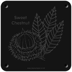 'Sweet chestnut' rubbing plaque