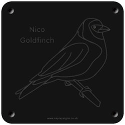 Welsh 'Goldfinch' rubbing plaque