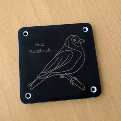 Welsh 'Goldfinch' rubbing plaque