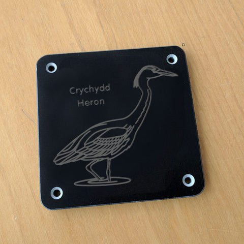 Welsh 'Heron' rubbing plaque
