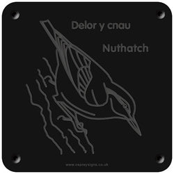 Welsh 'Nuthatch' rubbing plaque
