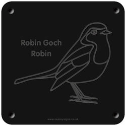 Welsh 'Robin' rubbing plaque