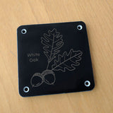 'White oak' rubbing plaque