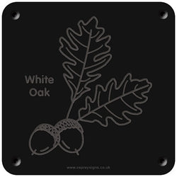 'White oak' rubbing plaque