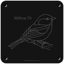 'Willow tit' rubbing plaque