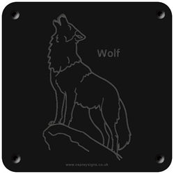 'Wolf' rubbing plaque