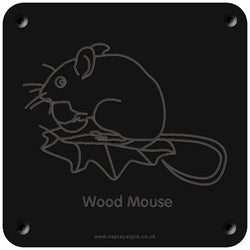 'Wood Mouse' rubbing plaque
