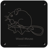 'Wood Mouse' rubbing plaque