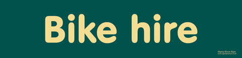 'Bike hire' sign