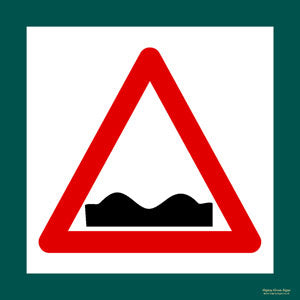 'Speed bumps' symbol sign