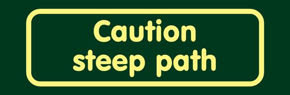 'Caution steep path' Nature Watch Visitor Management Sign – Osprey Signs