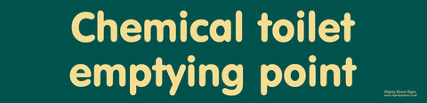 'Chemical toilet emptying point' sign
