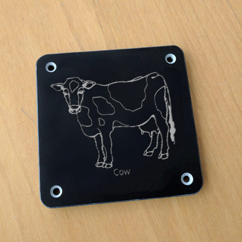 'Cow' rubbing plaque
