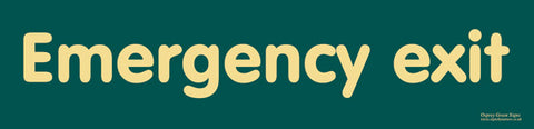 'Emergency exit' sign