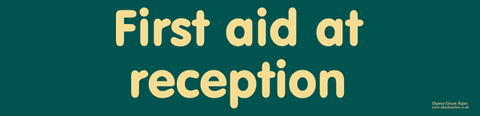 First Aid Reception 'First aid at reception' sign – Osprey Signs