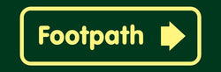 'Footpath right' Nature Watch Visitor Management Sign