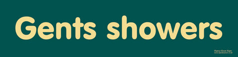 'Gents showers' sign