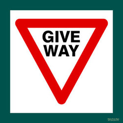 'Give way' symbol sign