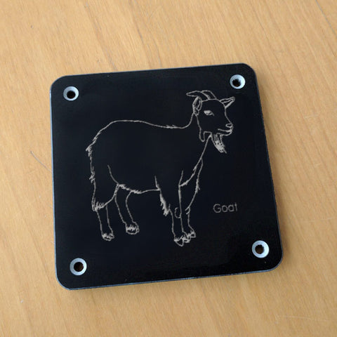 'Goat' rubbing plaque