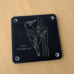 'Green woodpecker' rubbing plaque