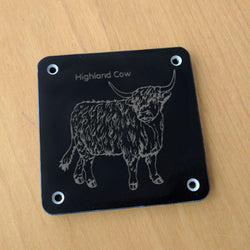 'Highland cow' rubbing plaque